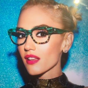 Gwen Stefani eyeglasses GX, Green and Animal Print